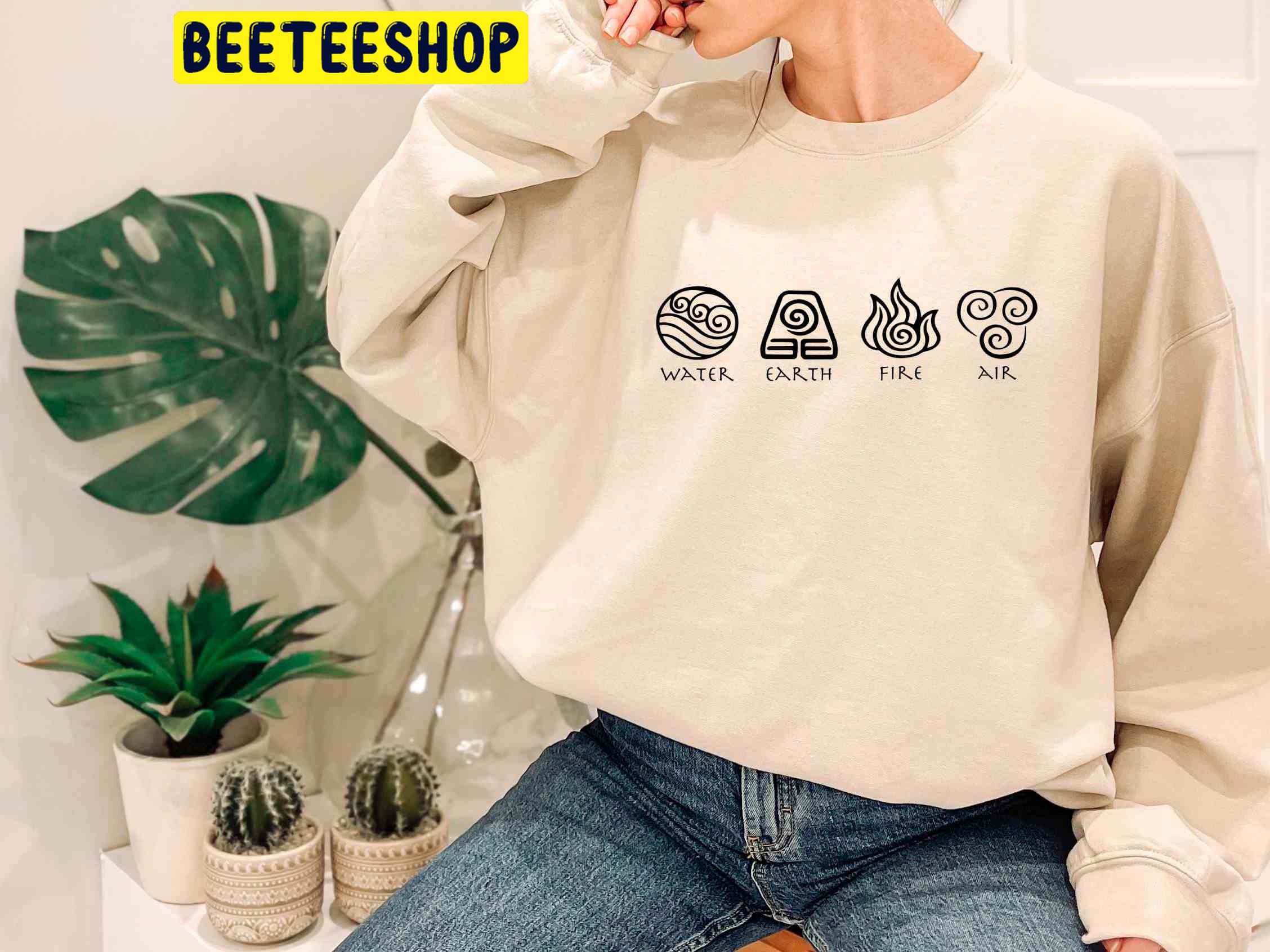 Water Earth Fire Air Avatar Elements' Symbols Trending Unisex Shirt Water Earth Fire Air Avatar Elements' Symbols Trending Unisex Shirt