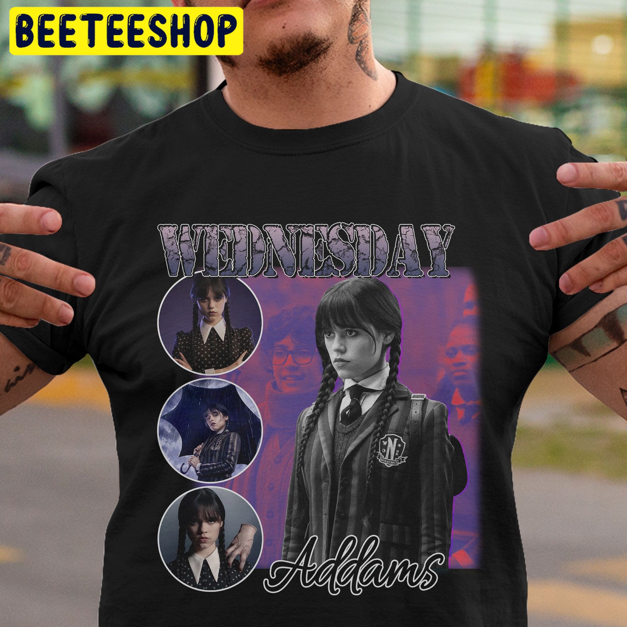 Wednesday Jenna Ortega Adam Vintage 90s Trending Unisex Shirt Wednesday Jenna Ortega Adam Vintage 90s Trending Unisex Shirt