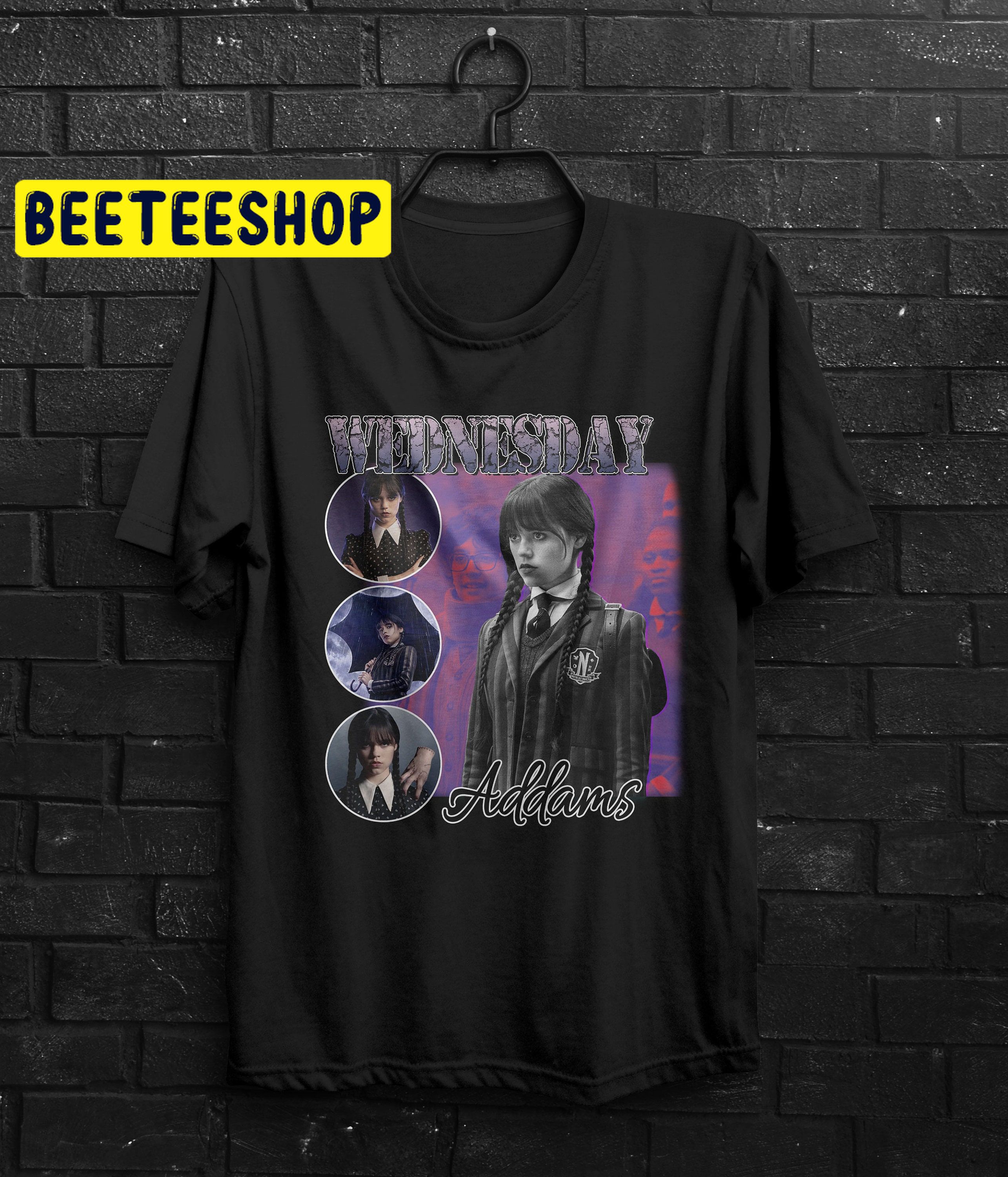 Wednesday Jenna Ortega Adam Vintage 90s Trending Unisex Shirt