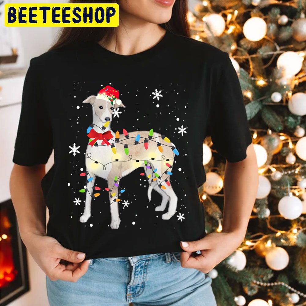 Whippet Dog Christmas Light Xmas Chibi Art Trending Unisex Hoodie Whippet Dog Christmas Light Xmas Chibi Art Trending Unisex Hoodie