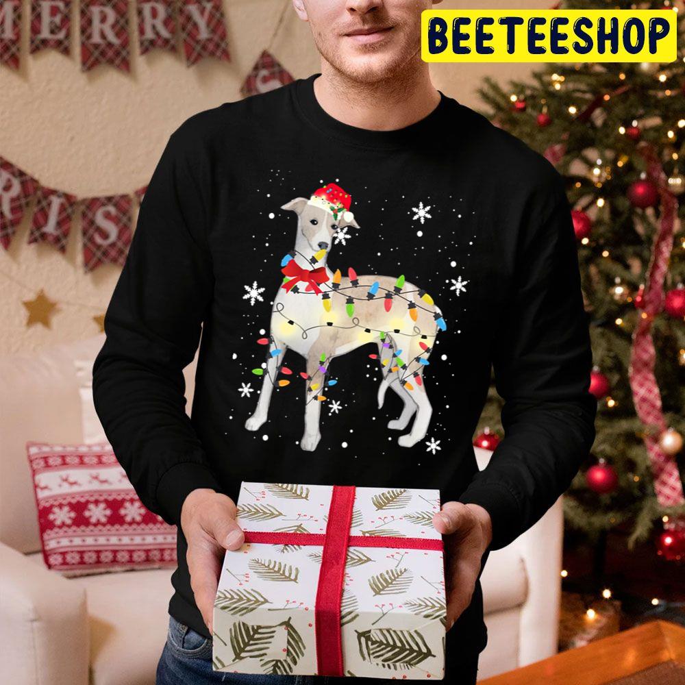 Whippet Dog Christmas Light Xmas Chibi Art Trending Unisex Hoodie Whippet Dog Christmas Light Xmas Chibi Art Trending Unisex Hoodie