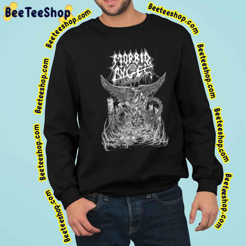 White And Black Scary Art Vintage Morbid Angel Trending Unisex Sweatshirt White And Black Scary Art Vintage Morbid Angel Trending Unisex Sweatshirt