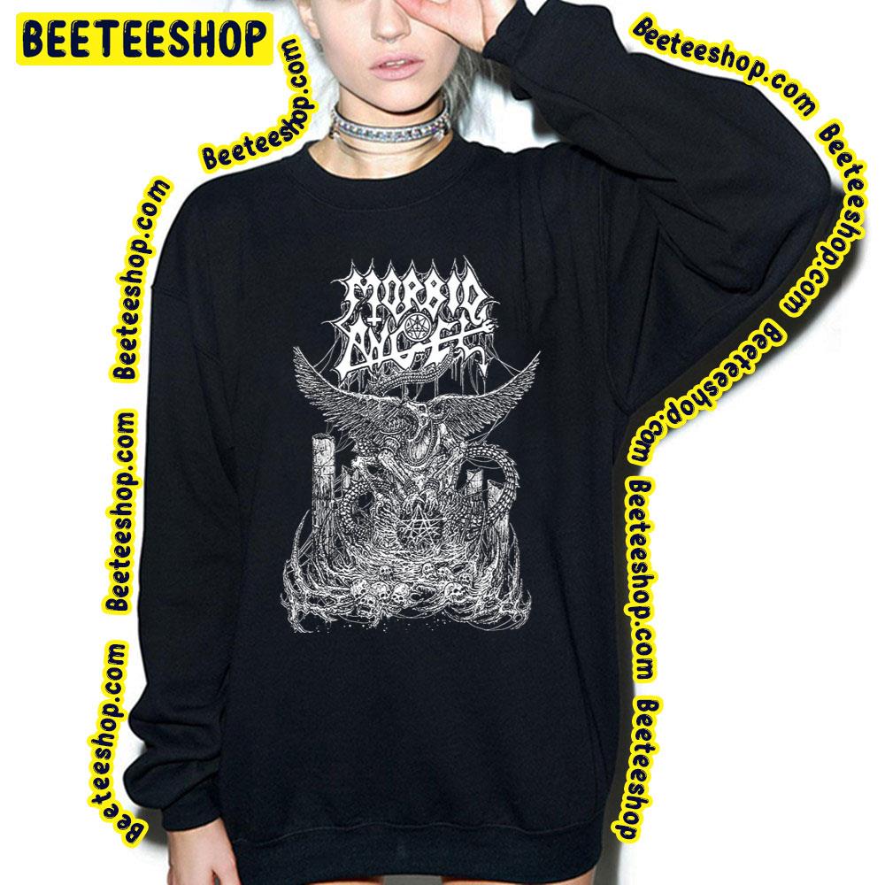 White And Black Scary Art Vintage Morbid Angel Trending Unisex Sweatshirt White And Black Scary Art Vintage Morbid Angel Trending Unisex Sweatshirt