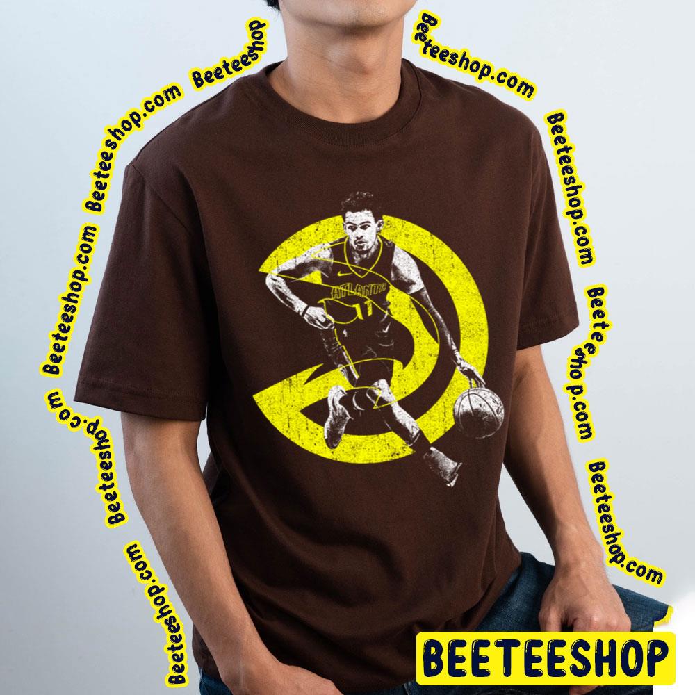 Yellow Graphic Art Of Trae Young Vintage Basketball Trending Unisex T-Shirt Yellow Graphic Art Of Trae Young Vintage Basketball Trending Unisex T-Shirt