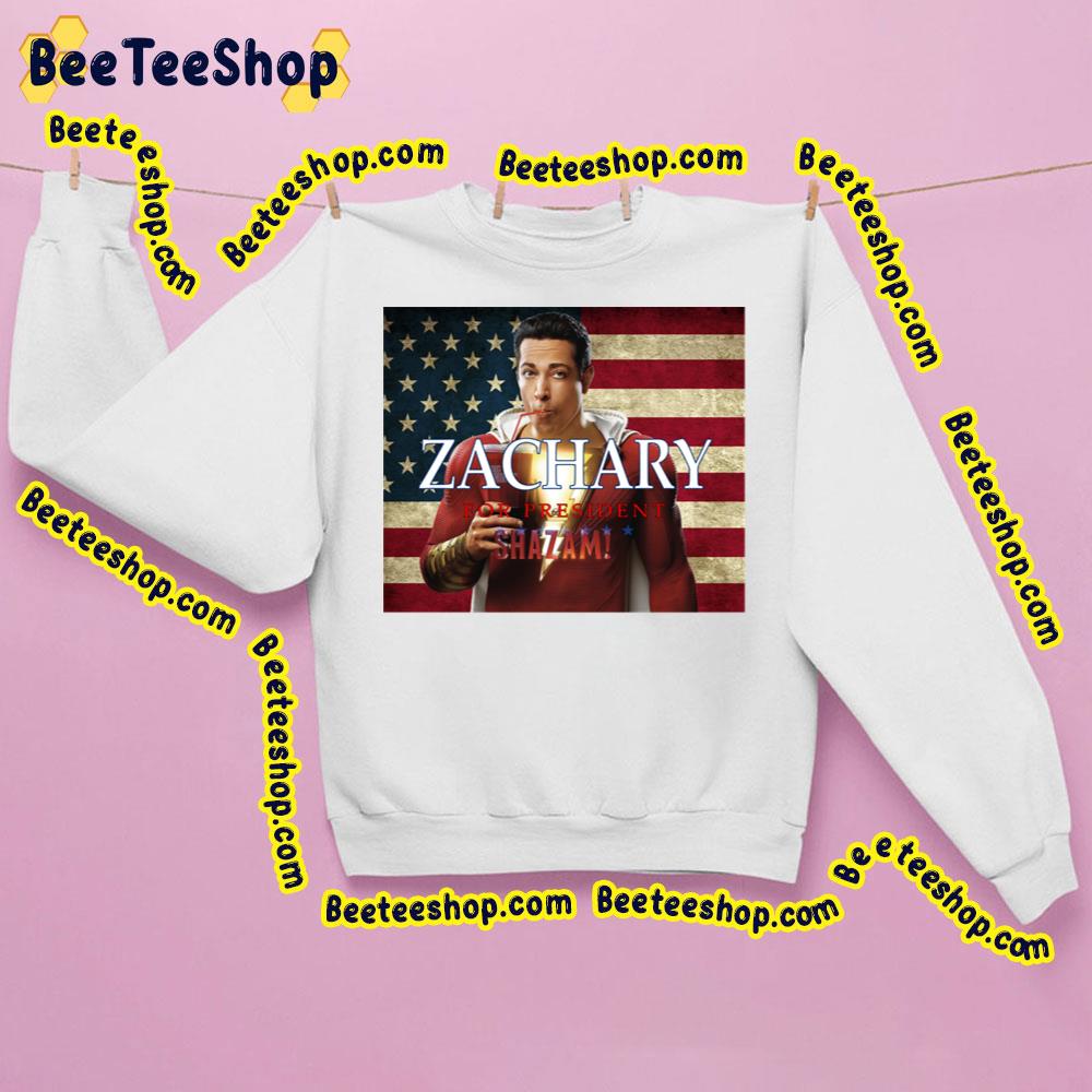 Zachary For President Shazam Movie Graphic Trending Unisex Sweatshirt Zachary For President Shazam Movie Graphic Trending Unisex Sweatshirt