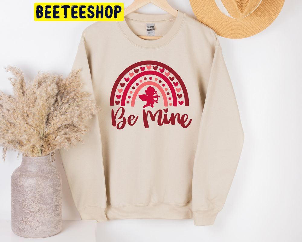 Be Mine Rainbow Valentine Trending Unisex Shirt Be Mine Rainbow Valentine Trending Unisex Shirt
