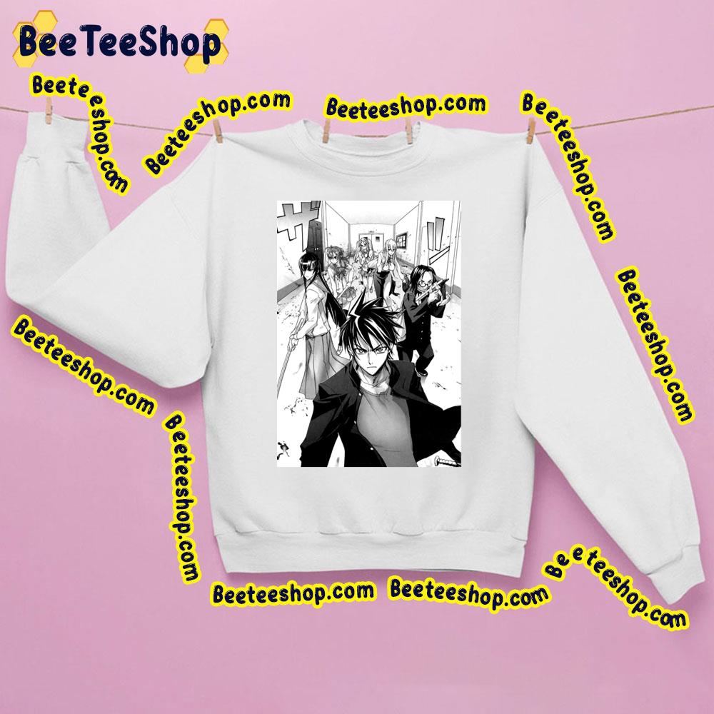 Black White Art High School Of The Dead Trending Unisex Sweatshirt Black White Art High School Of The Dead Trending Unisex Sweatshirt