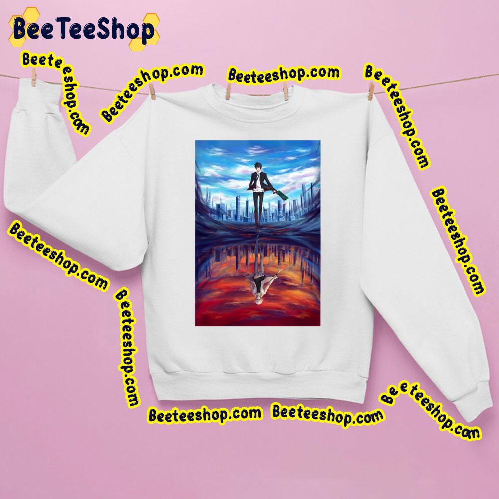 Blue And Red Sky Background Psycho Pass Trending Unisex Sweatshirt Blue And Red Sky Background Psycho Pass Trending Unisex Sweatshirt