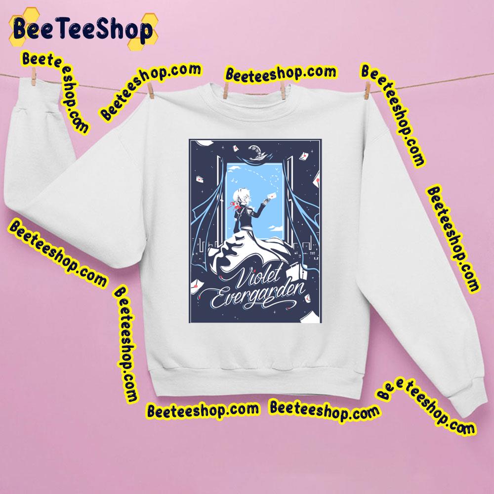 Blue Art Violet Evergarden Trending Unisex Sweatshirt Blue Art Violet Evergarden Trending Unisex Sweatshirt