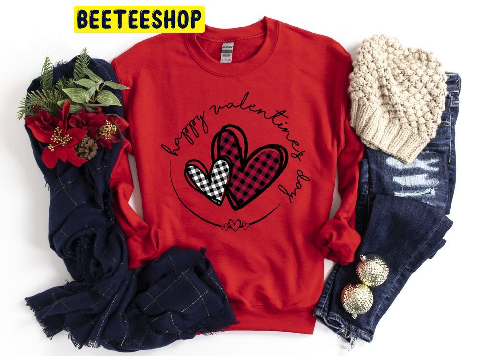 Buffalo Plaid Heart Valentines Day Trending Unisex Shirt Buffalo Plaid Heart Valentines Day Trending Unisex Shirt
