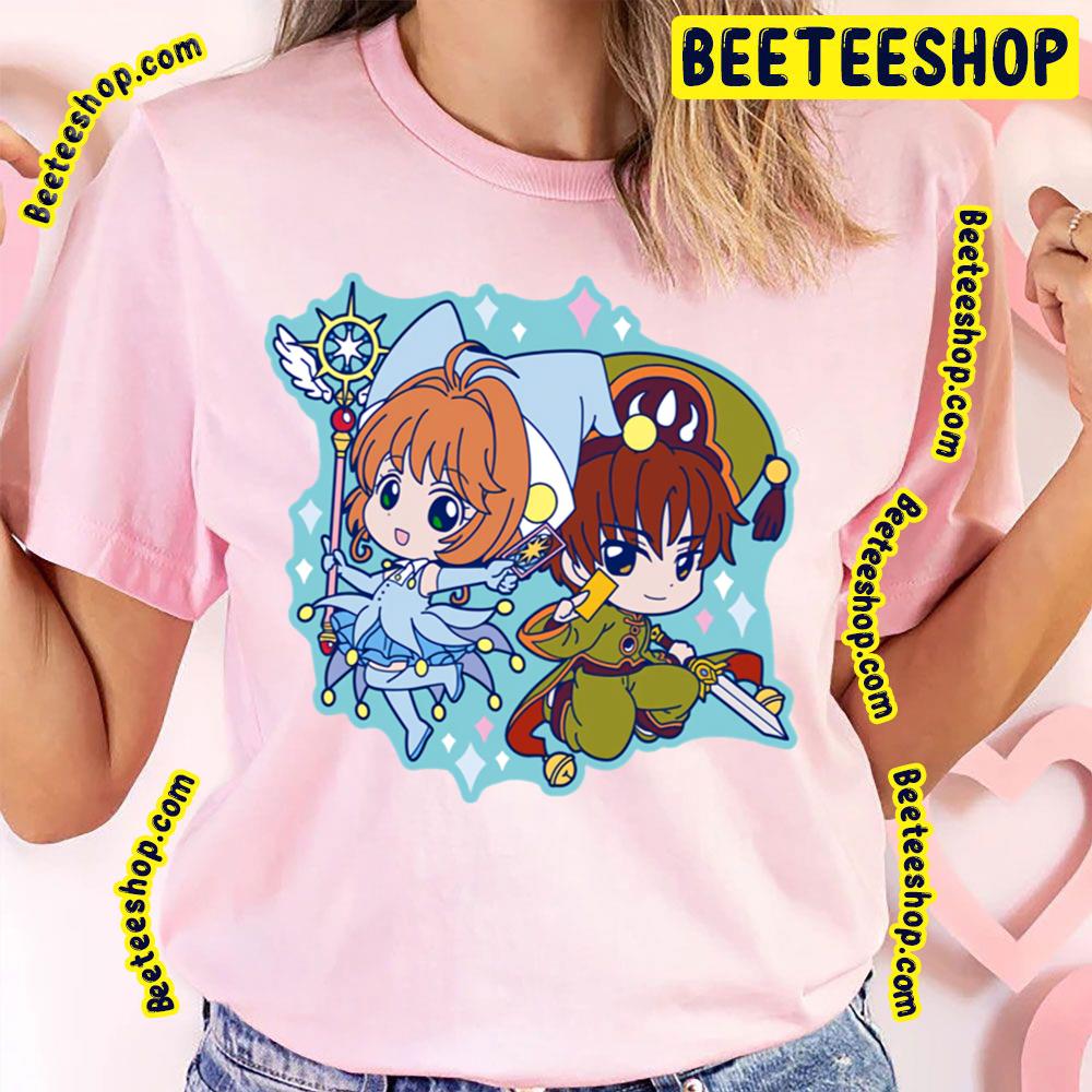 Cardcaptor Sakura Sakura Kinomoto And Xiaolang Li Chibi Trending Unisex T-Shirt Cardcaptor Sakura Sakura Kinomoto And Xiaolang Li Chibi Trending Unisex T-Shirt
