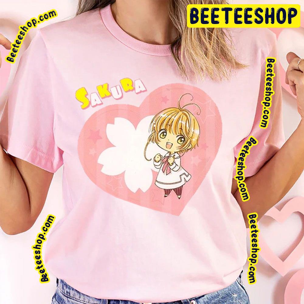 Cardcaptor Sakura Sakura Kinomoto Sakura With Heart Art Trending Unisex T-Shirt Cardcaptor Sakura Sakura Kinomoto Sakura With Heart Art Trending Unisex T-Shirt