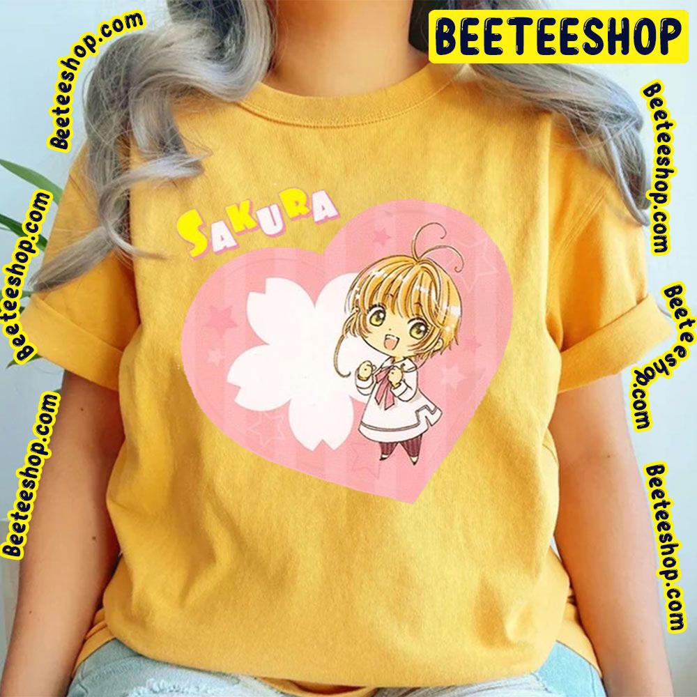Cardcaptor Sakura Sakura Kinomoto Sakura With Heart Art Trending Unisex T-Shirt Cardcaptor Sakura Sakura Kinomoto Sakura With Heart Art Trending Unisex T-Shirt