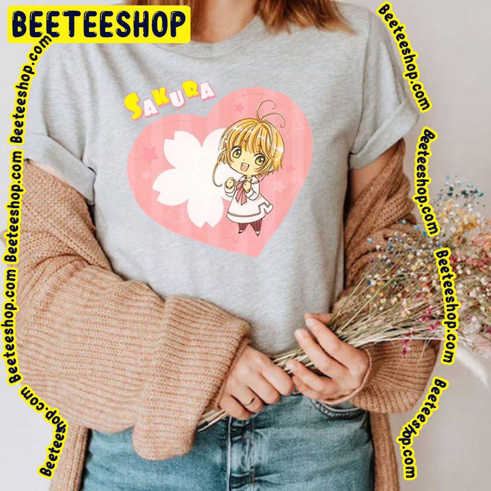 Cardcaptor Sakura Sakura Kinomoto Sakura With Heart Art Trending Unisex T-Shirt Cardcaptor Sakura Sakura Kinomoto Sakura With Heart Art Trending Unisex T-Shirt