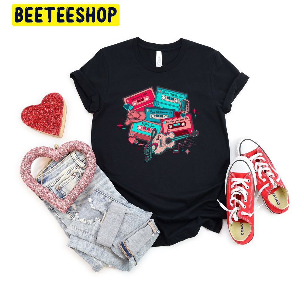 Cassette Tapes Valentines Day Country Music Trending Unisex Shirt Cassette Tapes Valentines Day Country Music Trending Unisex Shirt