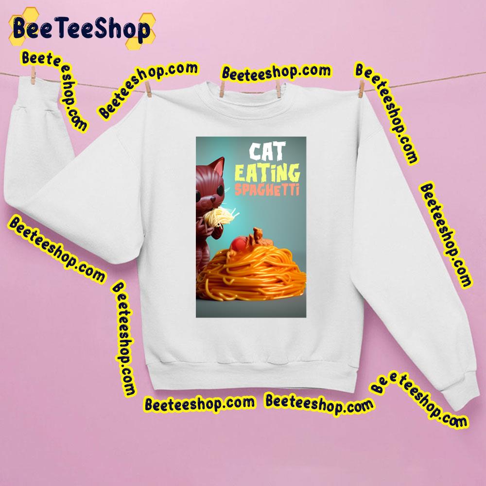 Cat Eating Spaghetti Long Trending Unisex Sweatshirt Cat Eating Spaghetti Long Trending Unisex Sweatshirt