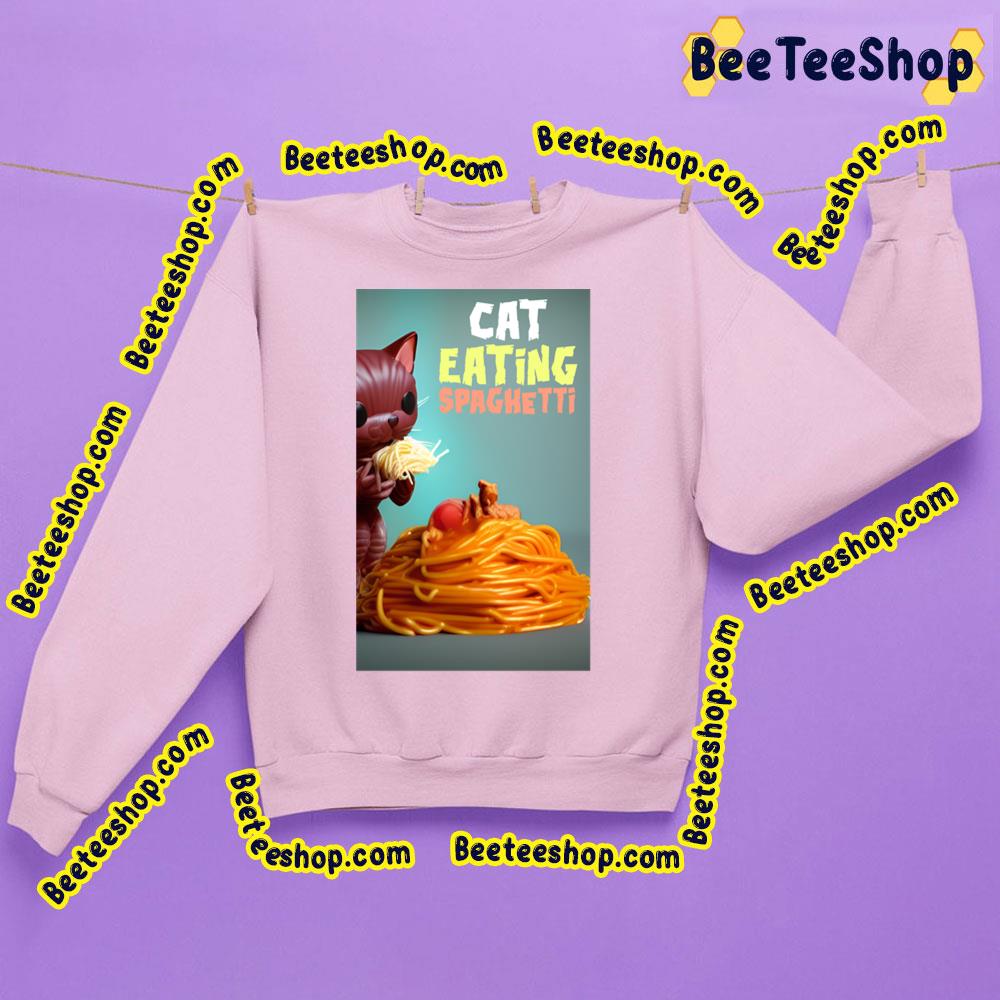 Cat Eating Spaghetti Long Trending Unisex Sweatshirt Cat Eating Spaghetti Long Trending Unisex Sweatshirt