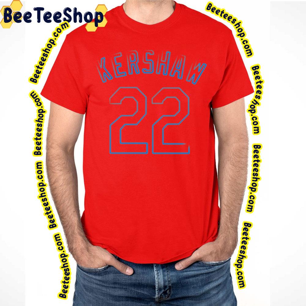 Clayton Kershaw 22 Blue Art Baseball Trending Unisex T-Shirt Clayton Kershaw 22 Blue Art Baseball Trending Unisex T-Shirt
