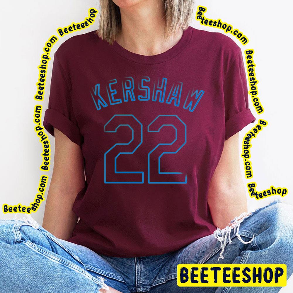 Clayton Kershaw 22 Blue Art Baseball Trending Unisex T-Shirt Clayton Kershaw 22 Blue Art Baseball Trending Unisex T-Shirt