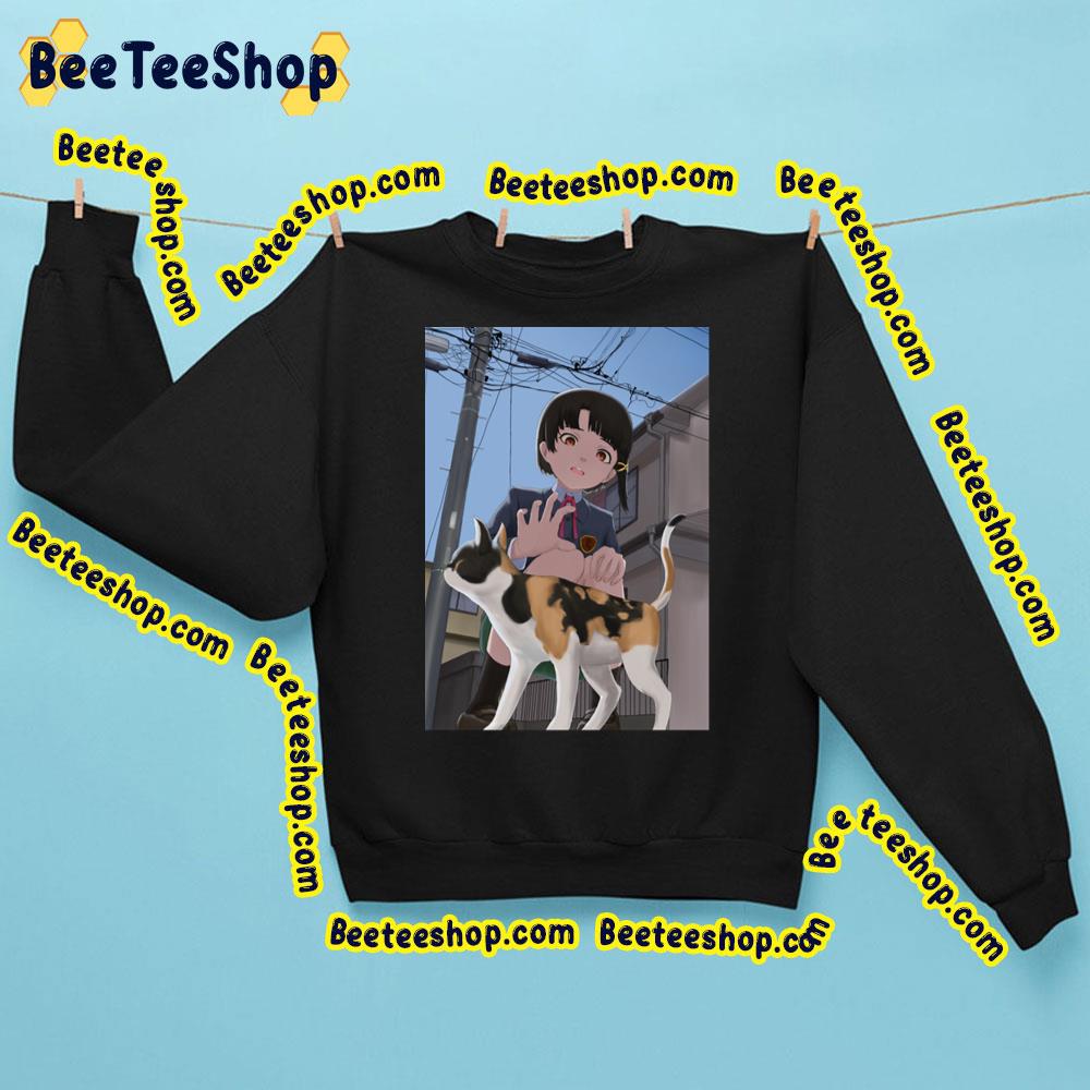 Cute Cat Serial Experiments Lain Trending Unisex Sweatshirt Cute Cat Serial Experiments Lain Trending Unisex Sweatshirt