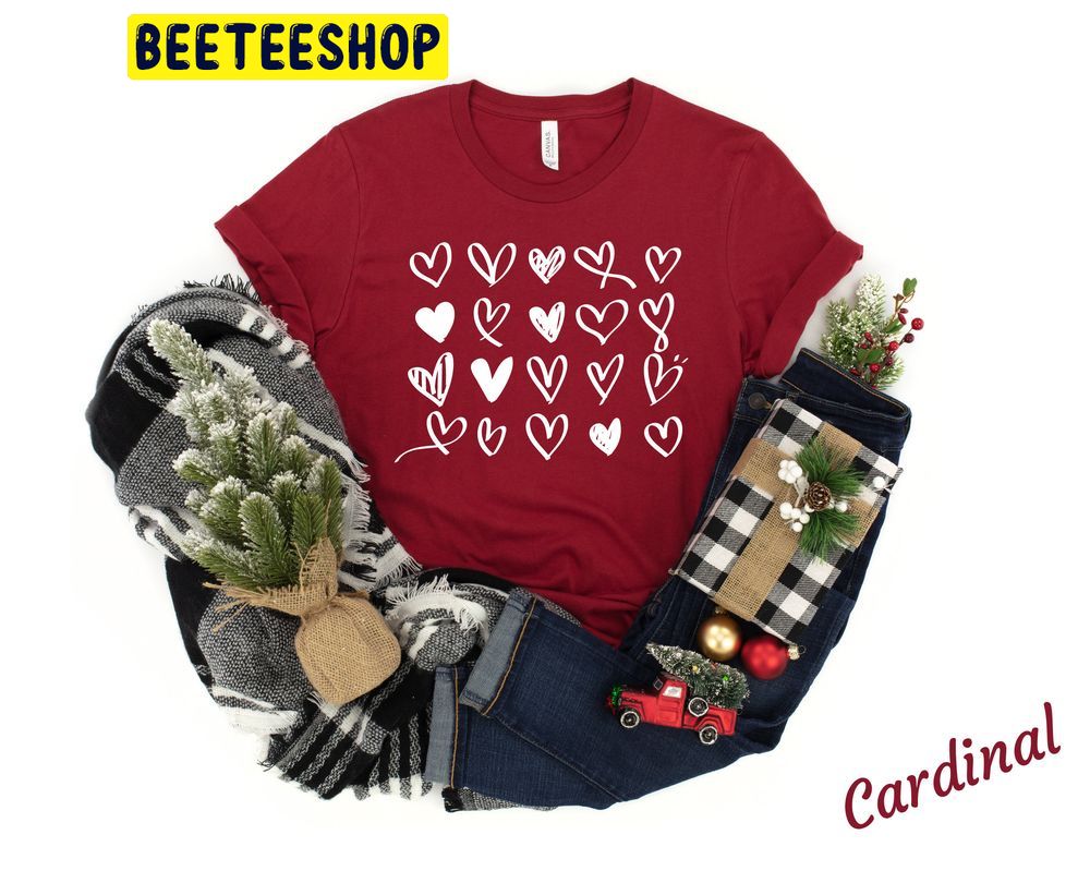Cute Heart Valentine Trending Unisex Shirt Cute Heart Valentine Trending Unisex Shirt