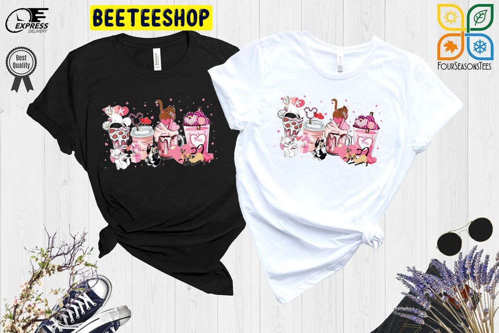 Disney Cats Valentine Trending Unisex Shirt Disney Cats Valentine Trending Unisex Shirt