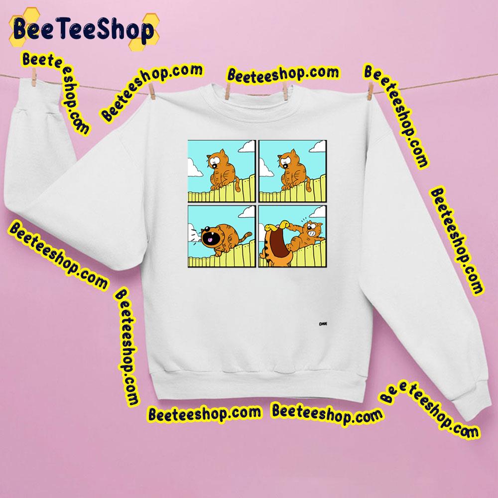 Funny Garfield Vs Heathcliff Garfield's Surprise Attack Trending Unisex Sweatshirt Funny Garfield Vs Heathcliff Garfield's Surprise Attack Trending Unisex Sweatshirt