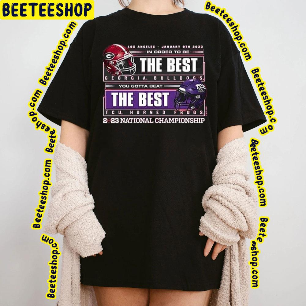 Georgia Bulldogs Tcu Horned Frogs 2023 National Championship Trending Unisex Shirt Georgia Bulldogs Tcu Horned Frogs 2023 National Championship Trending Unisex Shirt