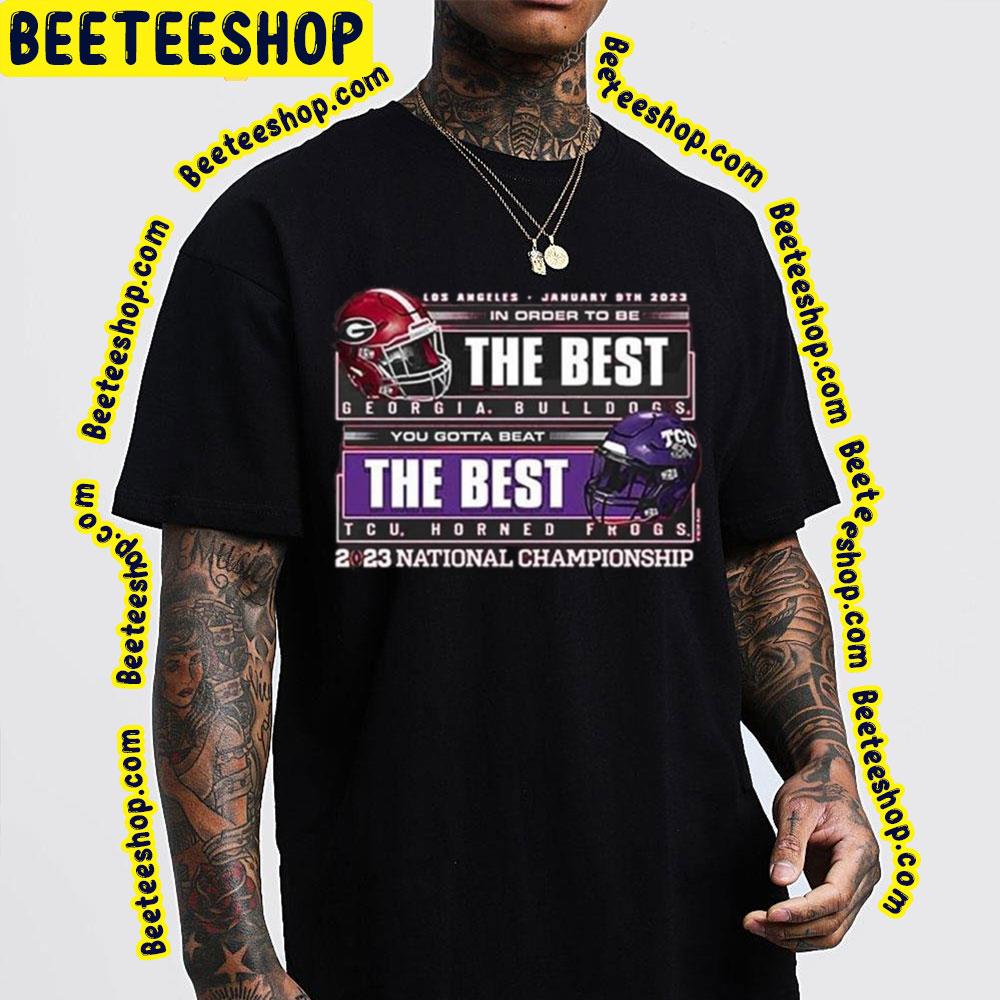 Georgia Bulldogs Tcu Horned Frogs 2023 National Championship Trending Unisex Shirt Georgia Bulldogs Tcu Horned Frogs 2023 National Championship Trending Unisex Shirt