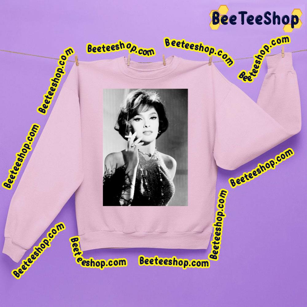 Gina Lollobrigida Black & White Dot Painting Trending Unisex Sweatshirt Gina Lollobrigida Black & White Dot Painting Trending Unisex Sweatshirt