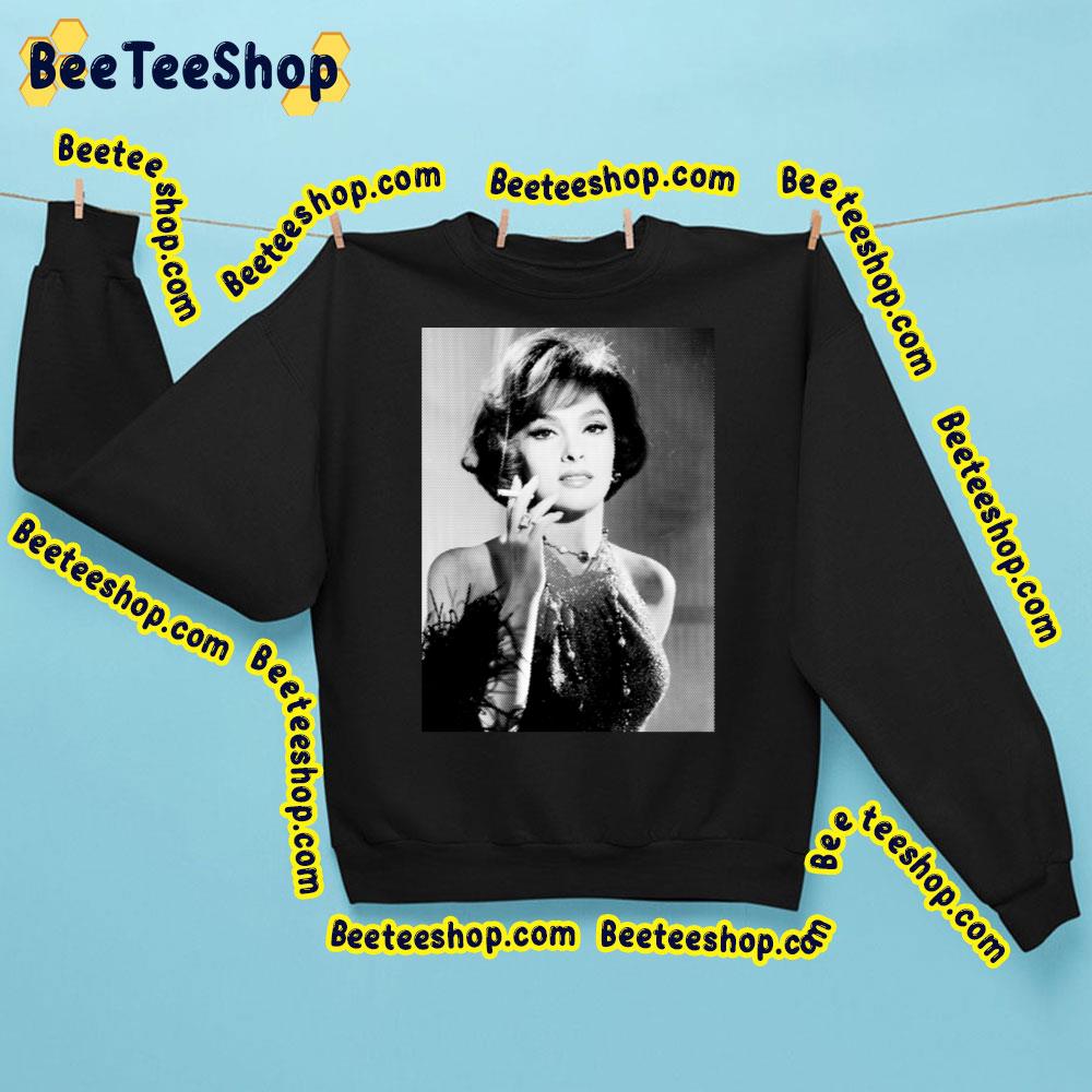 Gina Lollobrigida Black & White Dot Painting Trending Unisex Sweatshirt Gina Lollobrigida Black & White Dot Painting Trending Unisex Sweatshirt