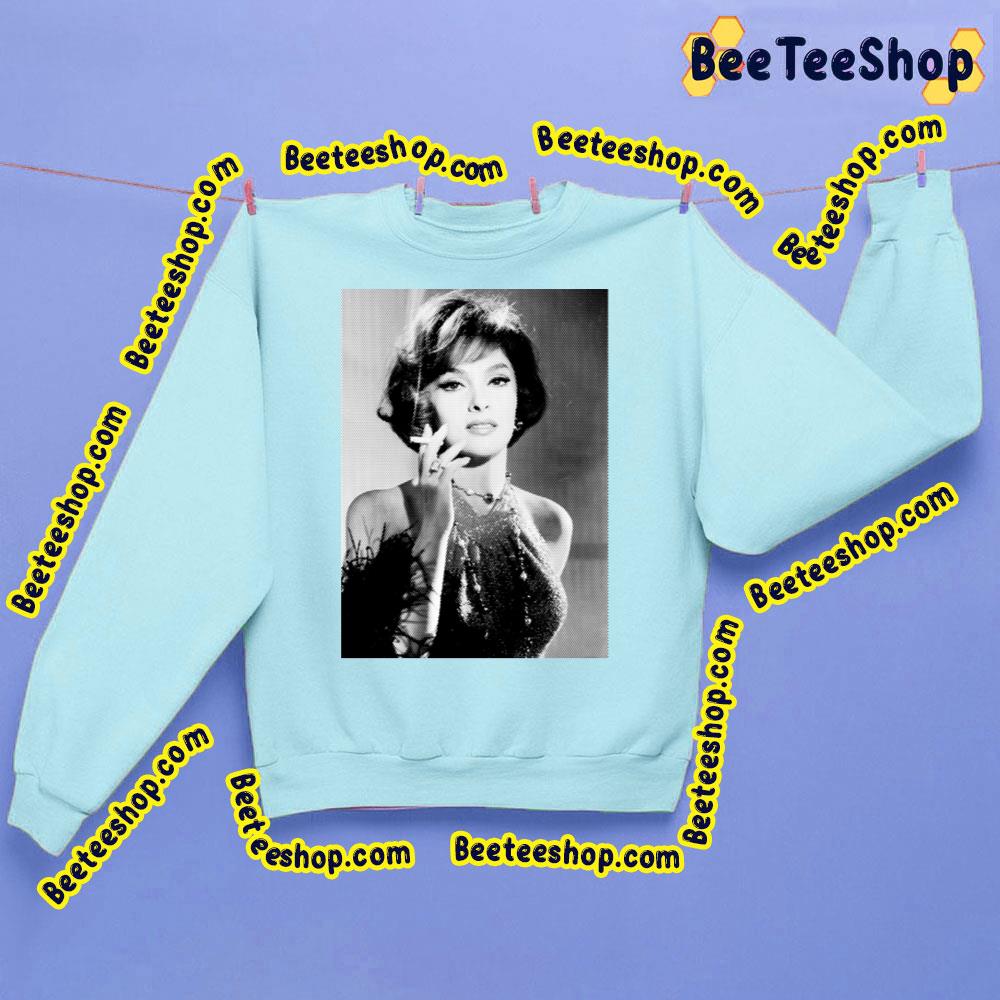 Gina Lollobrigida Black & White Dot Painting Trending Unisex Sweatshirt Gina Lollobrigida Black & White Dot Painting Trending Unisex Sweatshirt