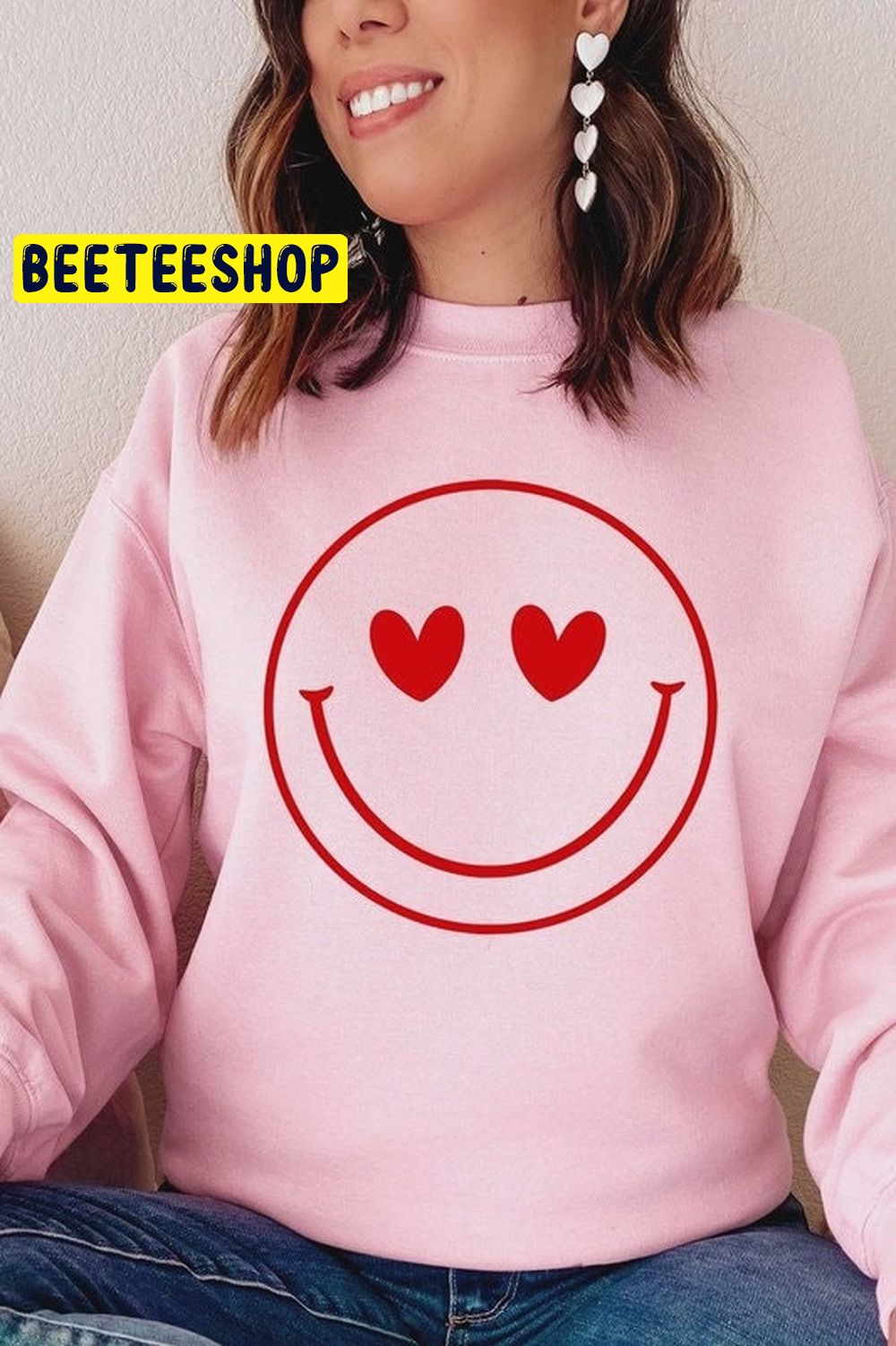 Heart Face Valentines Day Trending Unisex Shirt Heart Face Valentines Day Trending Unisex Shirt