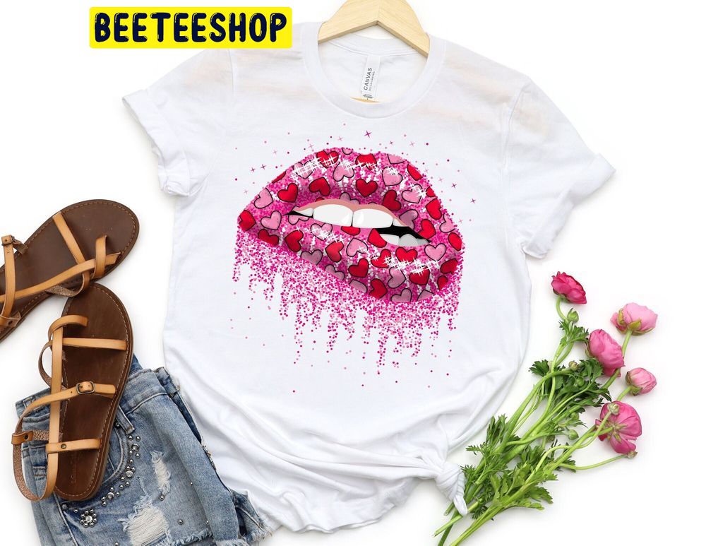 Heart Lips Valentines Day Trending Unisex Shirt Heart Lips Valentines Day Trending Unisex Shirt