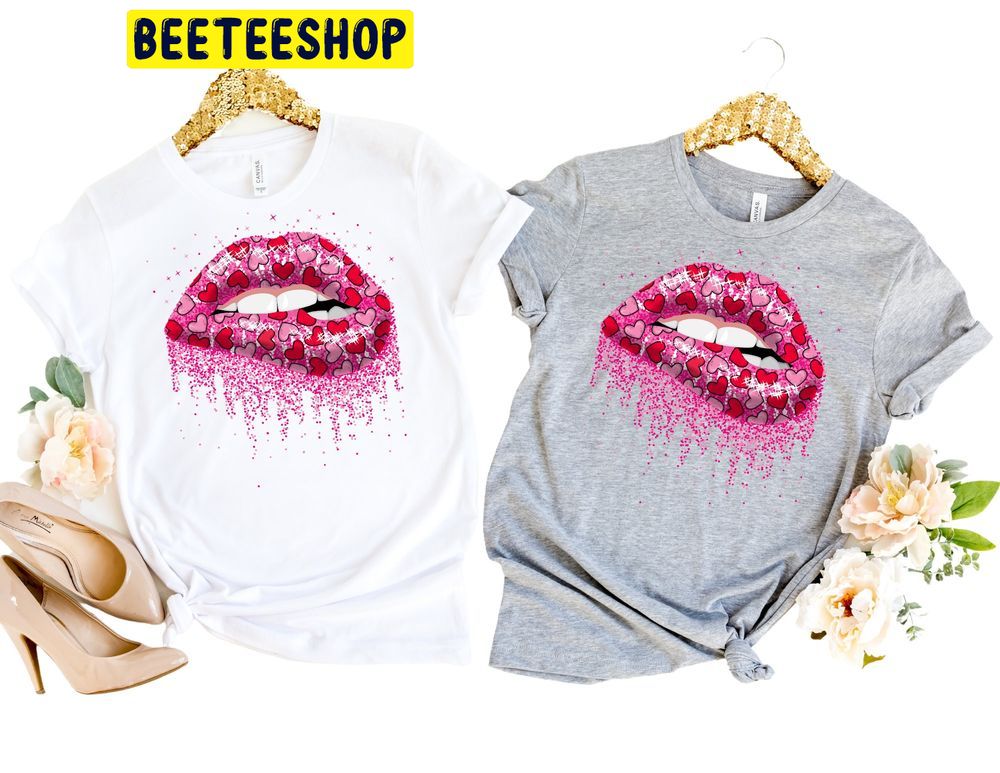 Heart Lips Valentines Day Trending Unisex Shirt Heart Lips Valentines Day Trending Unisex Shirt