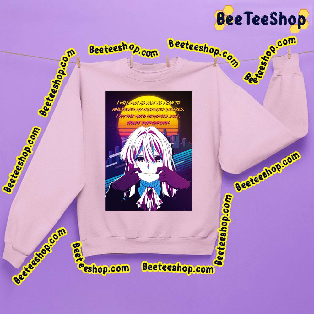 I Will As Fast As I Can Violet Evergarden Vaporwave Trending Unisex Sweatshirt I Will As Fast As I Can Violet Evergarden Vaporwave Trending Unisex Sweatshirt