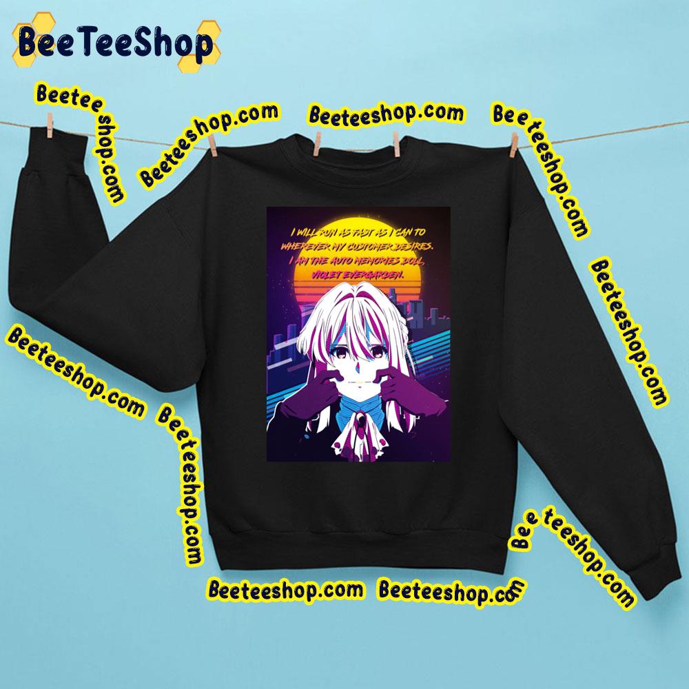 I Will As Fast As I Can Violet Evergarden Vaporwave Trending Unisex Sweatshirt I Will As Fast As I Can Violet Evergarden Vaporwave Trending Unisex Sweatshirt