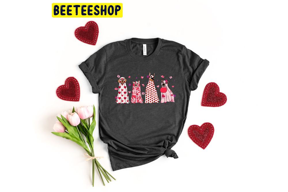 Love Dog Valentine Trending Unisex Shirt Love Dog Valentine Trending Unisex Shirt