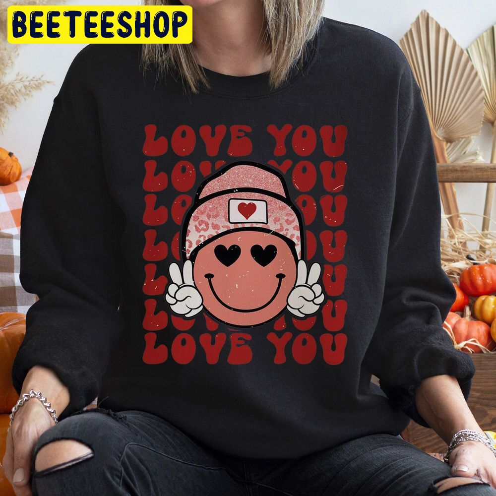 Love You Smiley Face Retro Valentine Trending Unisex Shirt Love You Smiley Face Retro Valentine Trending Unisex Shirt