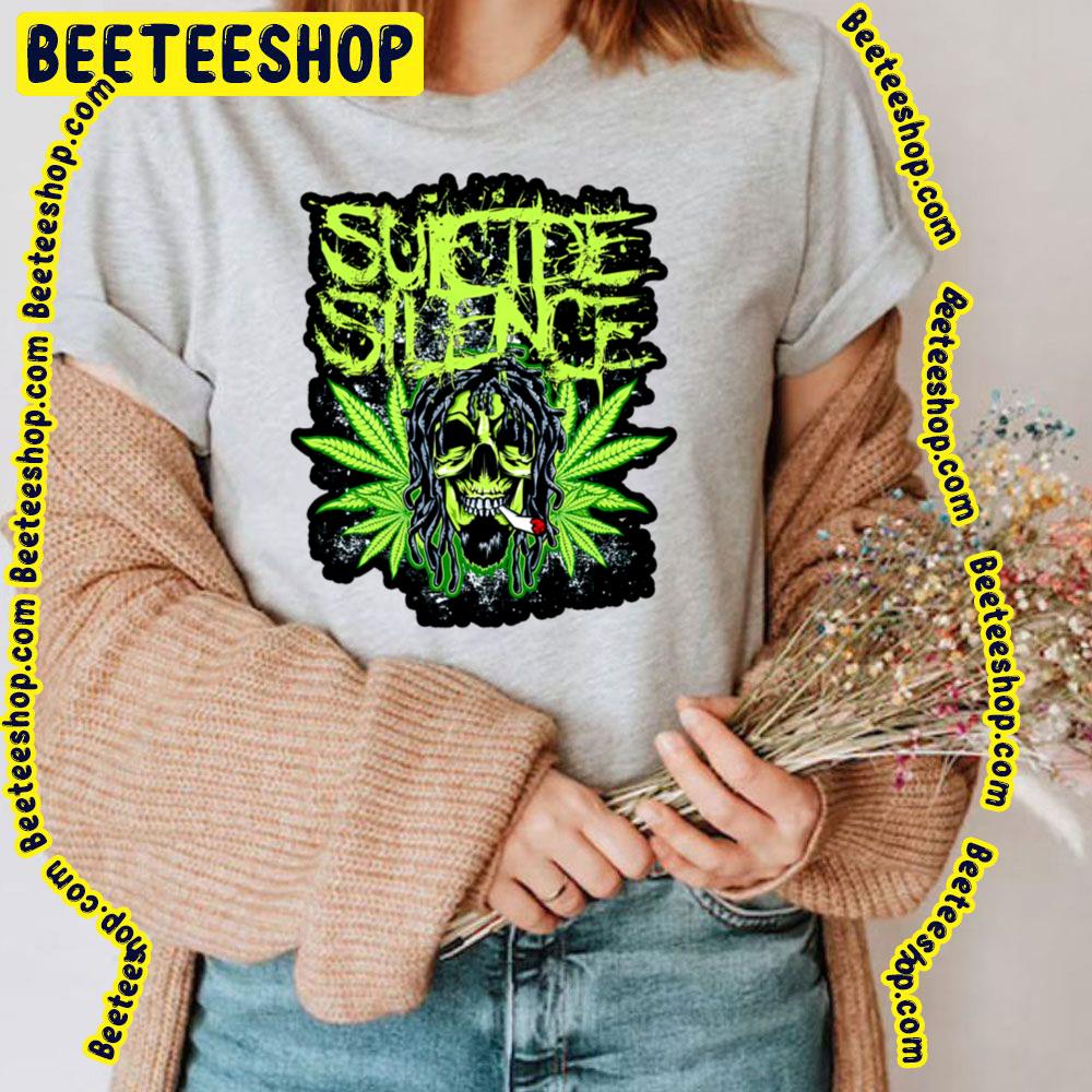 Marijuana Lover Skull Suicide Silence Trending Unisex T-Shirt Marijuana Lover Skull Suicide Silence Trending Unisex T-Shirt