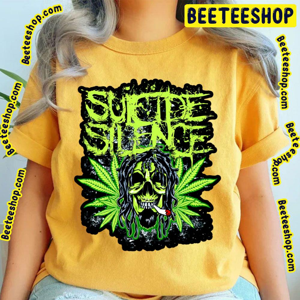 Marijuana Lover Skull Suicide Silence Trending Unisex T-Shirt Marijuana Lover Skull Suicide Silence Trending Unisex T-Shirt