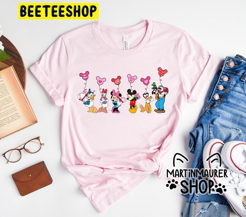 Mickey And Friends Valentine Trending Unisex Shirt Mickey And Friends Valentine Trending Unisex Shirt