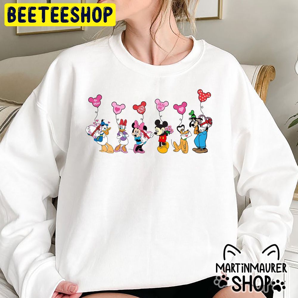 Mickey And Friends Valentine Trending Unisex Shirt Mickey And Friends Valentine Trending Unisex Shirt