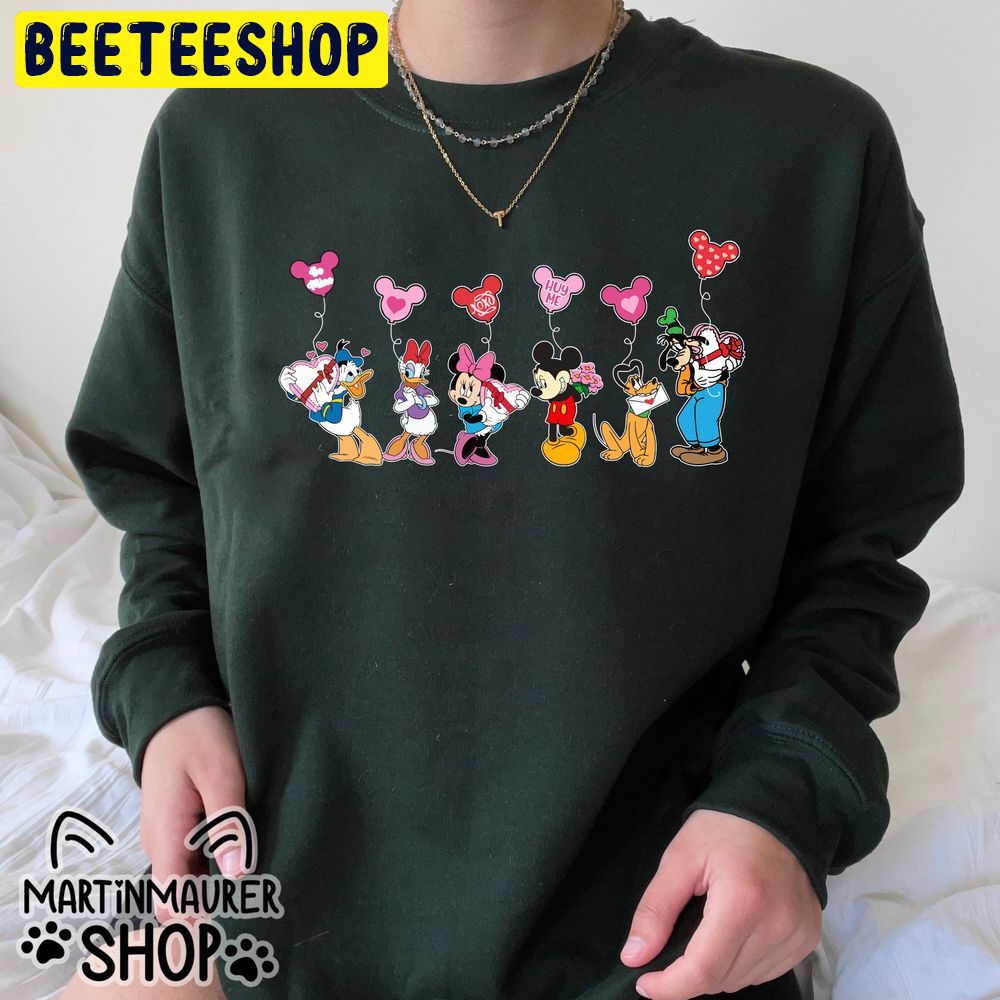 Mickey And Friends Valentine Trending Unisex Shirt Mickey And Friends Valentine Trending Unisex Shirt