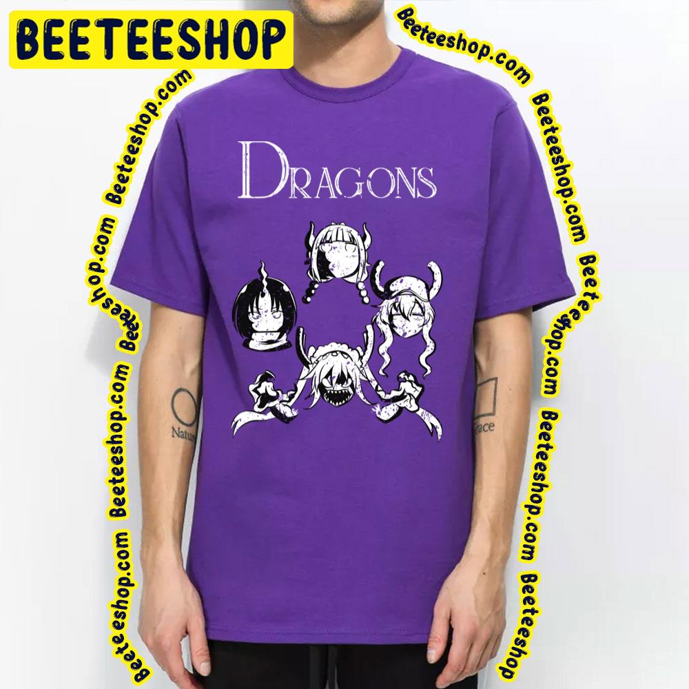 Miss Kobayashi's Dragon Maid Dragons Grunge Art Trending Unisex T-Shirt Miss Kobayashi's Dragon Maid Dragons Grunge Art Trending Unisex T-Shirt