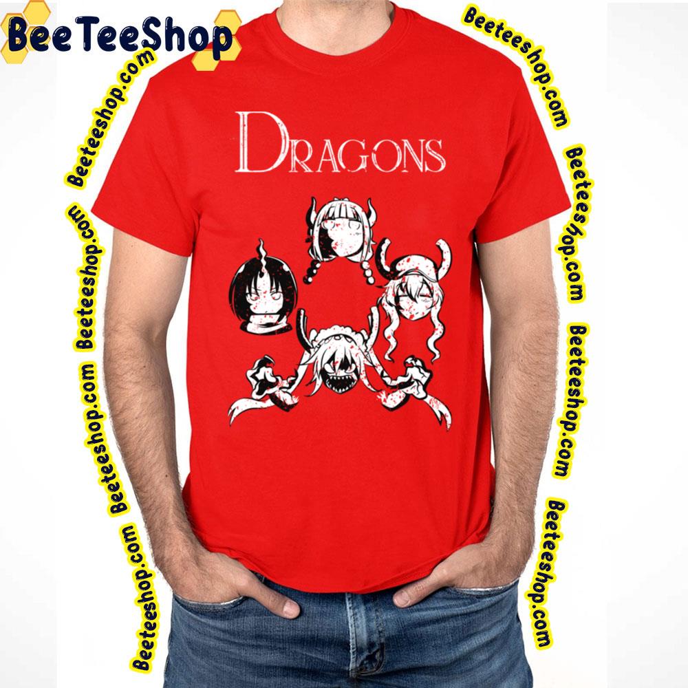 Miss Kobayashi's Dragon Maid Dragons Grunge Art Trending Unisex T-Shirt Miss Kobayashi's Dragon Maid Dragons Grunge Art Trending Unisex T-Shirt