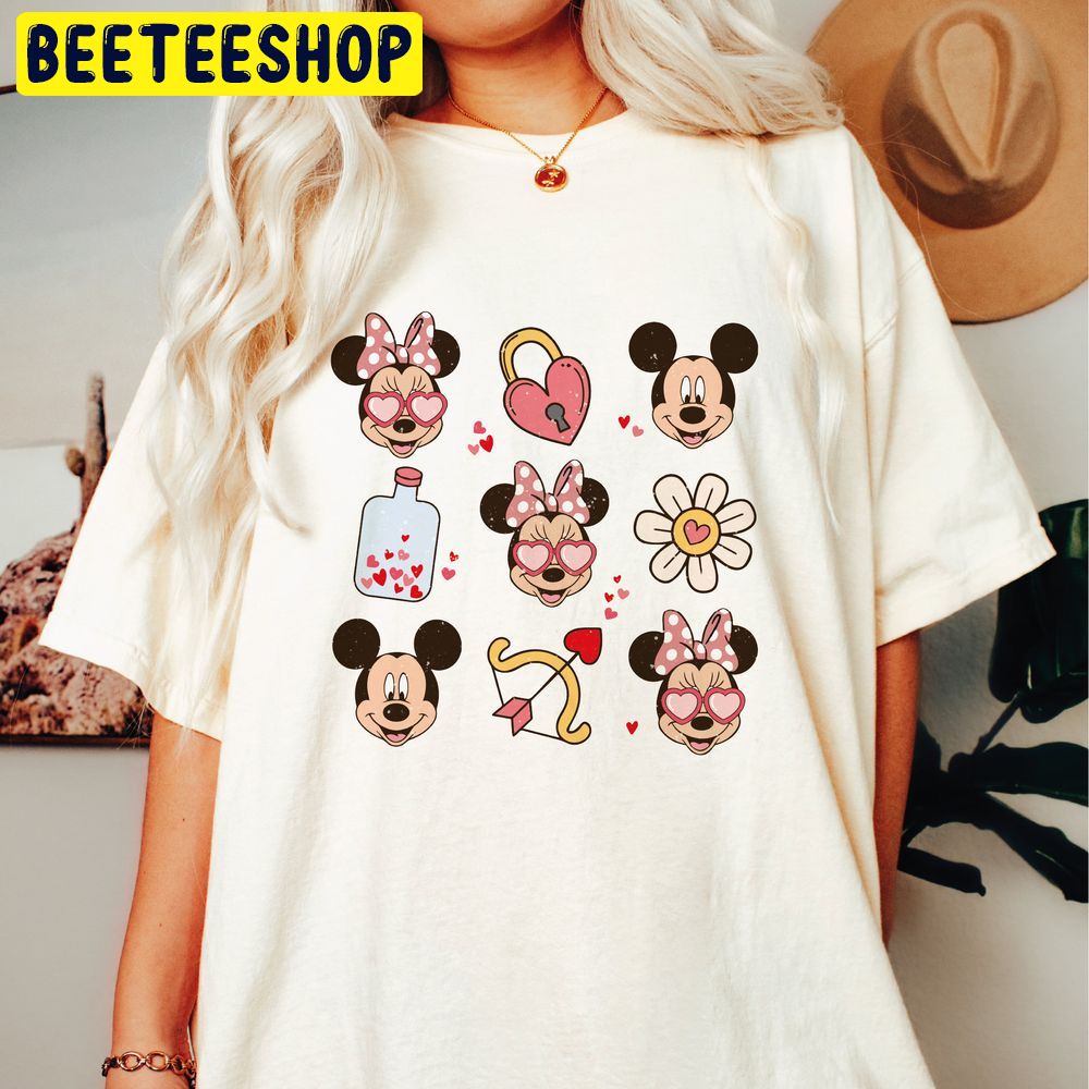 Mouse Doodles Preppy Valentine's Day Trending Unisex Shirt Mouse Doodles Preppy Valentine's Day Trending Unisex Shirt