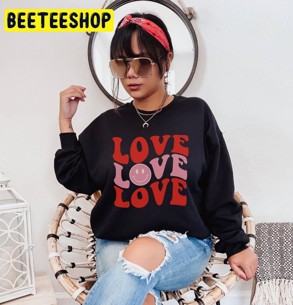 Pink Retro Love Valentine's Day Trending Unisex Shirt Pink Retro Love Valentine's Day Trending Unisex Shirt