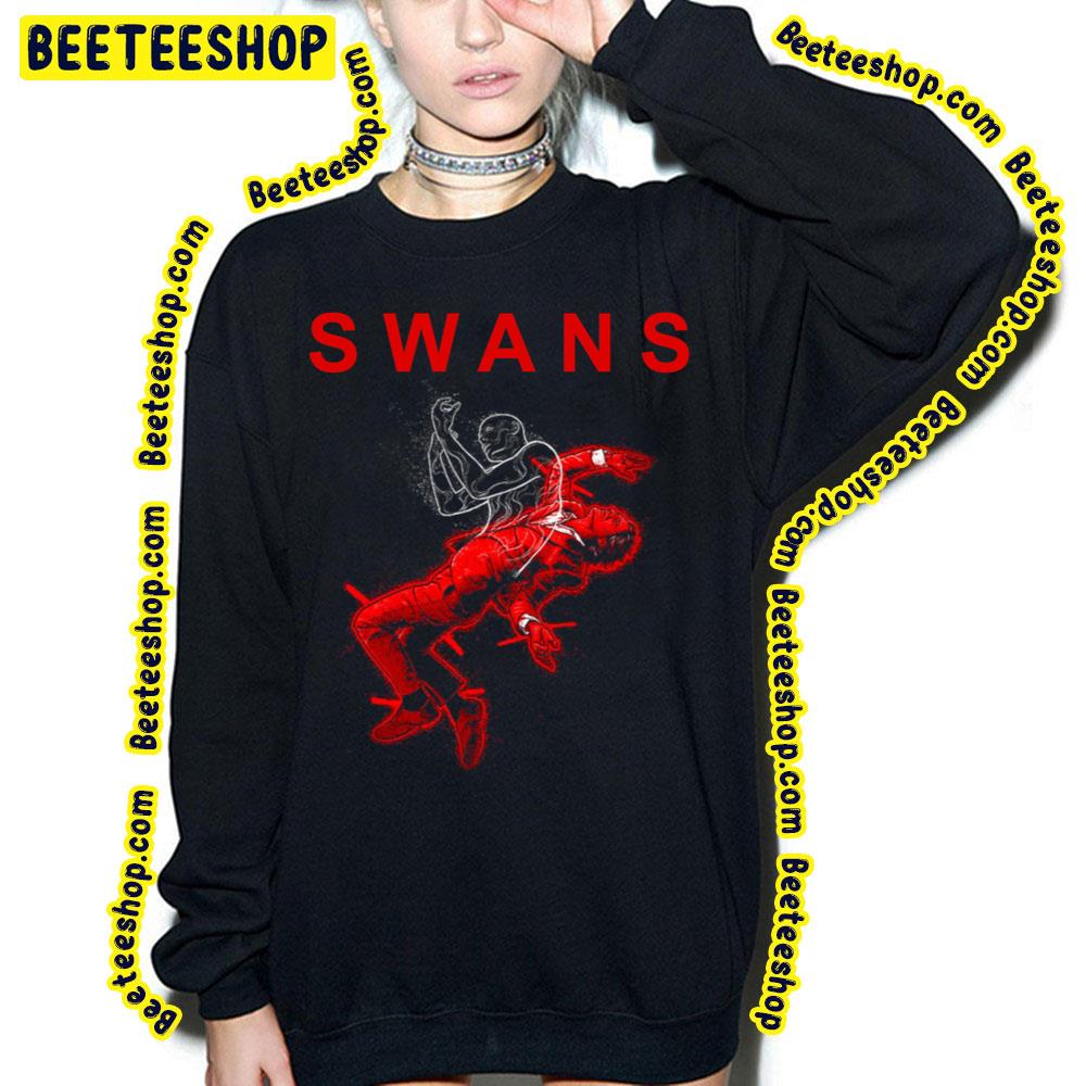 Red Art Swans Trending Unisex Sweatshirt Red Art Swans Trending Unisex Sweatshirt