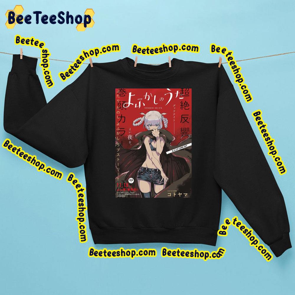 Red Art Yofukashi No Uta Trending Unisex Sweatshirt Red Art Yofukashi No Uta Trending Unisex Sweatshirt